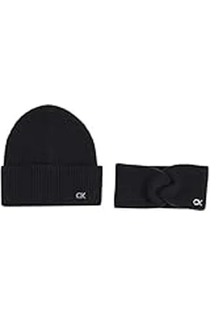 Calvin Klein K60K612622 CK Metal Beanie & Hoofdband voor dames, zwart (Ck Black), ONE Size, , Eén Maat