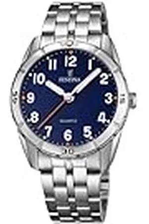 Festina Uniseks analoog kwartshorloge met roestvrij stalen armband F16907/2, , armband