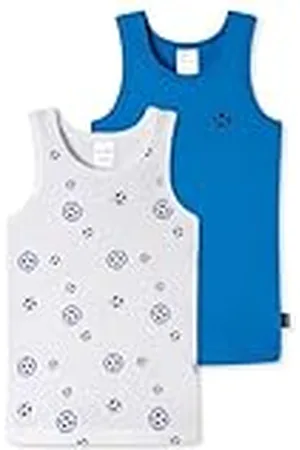 Schiesser Jungen 2 PACK Unterhemd Unterwäsche Feinripp - 100% Organic Bio Baumwolle - Größe 92 bis 140