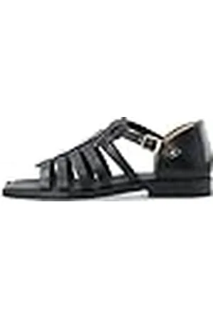 Cashott Casmary Closed Heel Vegetable Tanned Leather Flat Sandal, , 38 EU, , 38 EU