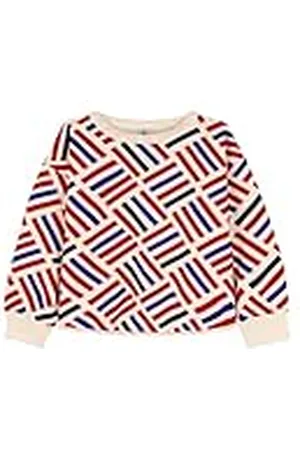 Petit Bateau Uniseks sweatshirt voor kinderen, Avalanche wit/multico, 3 ans