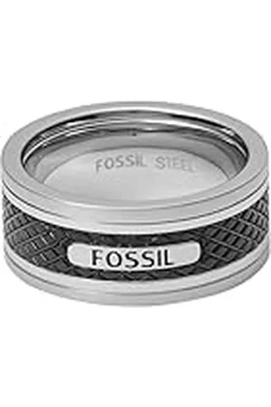 Fossil Herenring, verzilverde roestvrijstalen ring, JF00888040