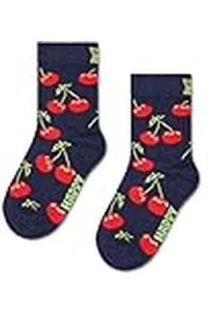 Happy Socks Cherry, Kleurrijke en Leuke, Sokken voor kinderen, Blauw (12-24M)