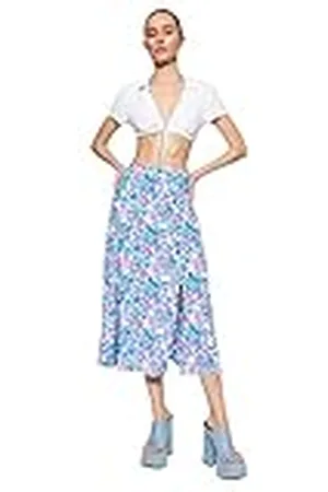 Trendyol Dames Midi A-lijn Regular Fit geweven rok, , 38