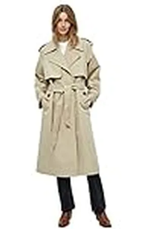 Minus Andrea Trenchcoat | Beige Damesjassen | Lente Damesjas | Maat 8