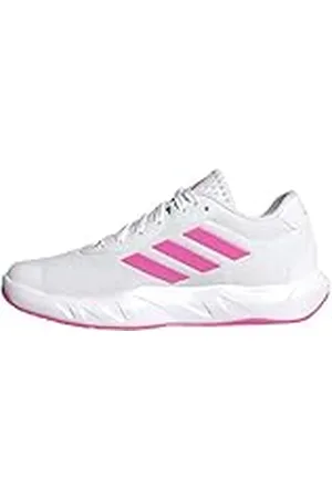 adidas Amplimove Trainer W lage schoenen zonder voetbal voor dames, Ftwr Wit Lucid Roze Grijs, 42 EU