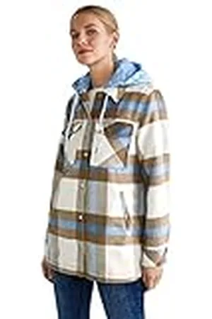 Street one Dames A201799 Overshirt geruit, Dark Nutty Mocca, 38, , 38