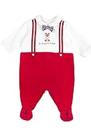 chicco Kerstrompertje van chenille met voetopening op de rug voor jongens, , 3 Maanden