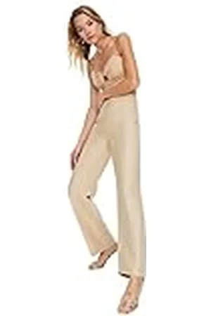 Trendyol Dames hoge taille wijde pijpen flare broek, , 62