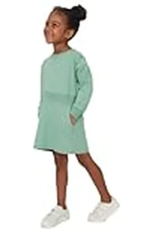 Trendyol Woman Mini-jurk voor meisjes, nauwsluitend, ronde hals, , 6–7 ans
