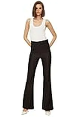 Trendyol Spaanse broek voor dames, zwarte hoge taille, , 36