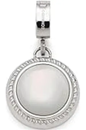 Leonardo Leonardo Jewels Hanger Clip &Mix Nala, 023662 Ketting Hanger Roestvrij Staal met Ronde Parelmoer Cabochon, Gepersonaliseerde Achterkant, Sieraden Cadeau voor Vrouwen, Een Maat, Roestvrij staal, Geen