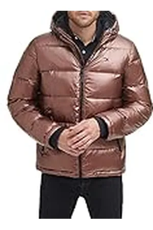 Tommy Hilfiger Klassiek donsjack voor heren met capuchon (standaard en groot en hoog) mantel alternatieve bovenkleding naar beneden, , XL