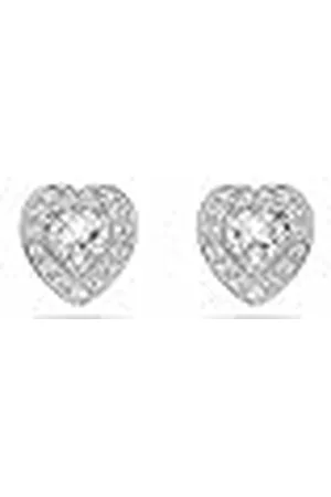 Swarovski Ariana Grande x Oorknopjes, Verschillende slijpvormen, Hart, , Rodium toplaag, Eén maat