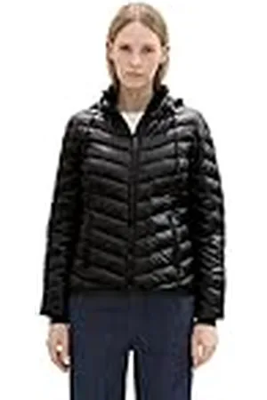 TOM TAILOR Lichtgewicht gewatteerde jas voor dames met capuchon, , XL