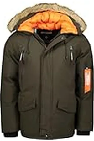 Geographical Norway Arnold Heren Parka, lang, warm, herfst, winter, waterdicht, waterafstotend, bontjas, outdoor, winddichte jas, heren ( , S), , S