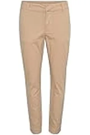 Kaffe Chino Pants Cropped Length Straight Legs Regular Taille Dames, , 42