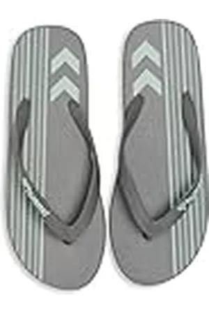 Hummel Unisex Multi Stripe Flip-flop, grijs/groen (Grey/SILT Green, 37 EU, , 37 EU