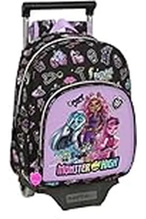 Safta MONSTER HIGH kinderrugzak met trolley 705, ideaal voor kinderen van alle leeftijden, comfortabel en veelzijdig, kwaliteit en duurzaamheid, 28 x 10 x 34 cm, , , Standaard, Casual