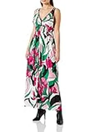 Pinko Hazelnootjurk van canvas, vloeiend, casual, voor dames, , 32 NL