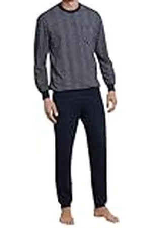 Schiesser HerenPyjamasetPyjama lang tweedelig, Blau (Dunkel Blau 803), 60
