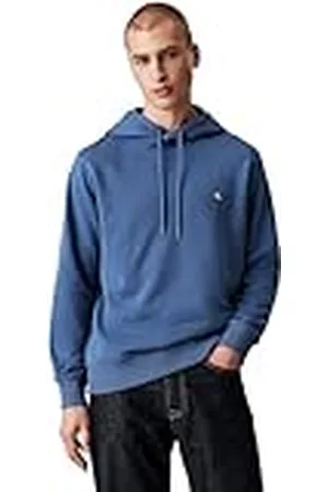 Calvin Klein Jeans Heren CK EMBRO BADGE HOODIE J30J325149, Pullover Hoodie, Blauw, XS, , XS