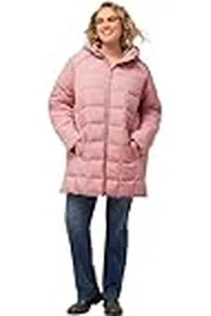 Ulla Popken Dames, grote maten, Hyprar gewatteerde jas: specialist, alleen waterafstotend, , 42-44