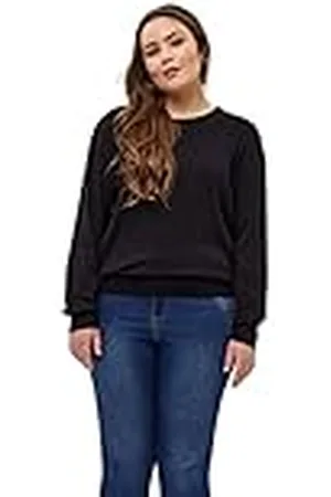 Peppercorn Dames Tana Puff Longsleeve Pullover, 9000 zwart, 44/Grote maat