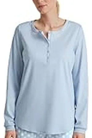 Calida Favourites Damesshirt met lange mouwen, van 100% dik katoen, , 40-42