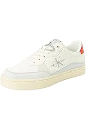 Calvin Klein Jeans Heren Classic Cupsole Low LTH ML Sneaker, romig wit/natuurlijk koord, 6.5 UK, , 39 EU