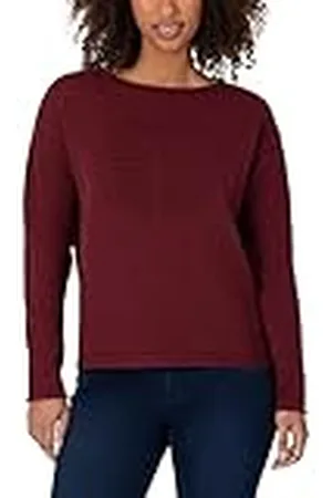 Timezone Dames Fancy Knit Pullover Barolo Red Melange, XS
