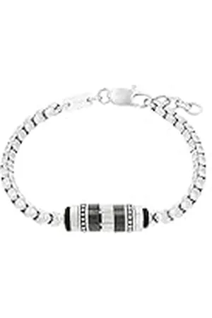 QS by s.Oliver Armband van roestvrij staal voor heren, 20+2 cm, zilver, geleverd in geschenkverpakking, 2034945