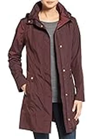 Cole Haan Opvouwbare regenjas met capuchon voor dames met strik, , M