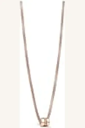 Bering Damesketting in glanzend roségoud - Arctic Symphony Collection met roestvrij staal - FAM2-R-ME-N-450, 450, Roestvrij staal, Geen edelsteen