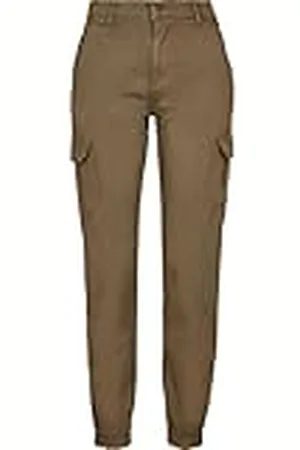 Urban classics Cargobroek voor dames, hoge taille, cargo-broek met opgestikte zakken, verkrijgbaar in vele kleuren, maten 26-34, , 27