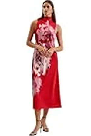 Ted Baker WMD-ALIARA-bedrukte midi-jurk met ronde hals , , 38