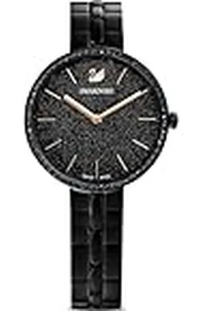 Swarovski Cosmopolitan horloge, Swiss Made, Metalen armband, Zwart, Zwarte afwerking