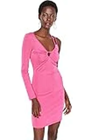 Trendyol Dames Woman Mini Bodycon Asymmetrische Kraag Gebreide Jurk, , 38