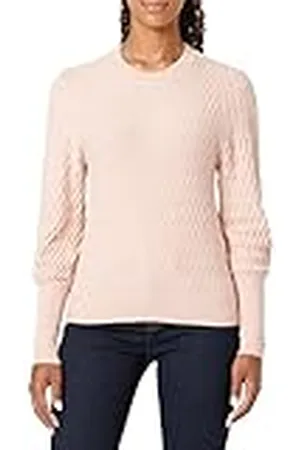 ONLY Dames ONLFAYE L/S POFFSLEEVE CC KNT pullover, Rose Smoke/Detail:Melange, XL
