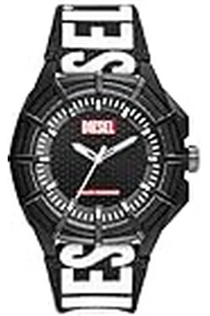 Diesel Horloge met montuur voor heren, Kwartsuurwerk op zonne-energie met Siliconen, roestvrij stalen of leren band, , 51MM