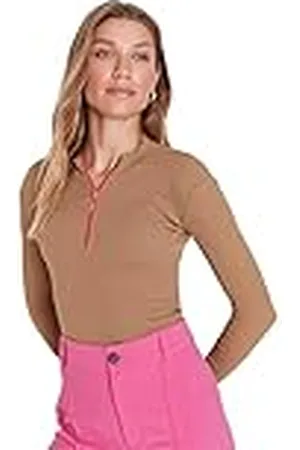 Trendyol Vrouwen normale standaard staande kraag gebreide blouse, , XL