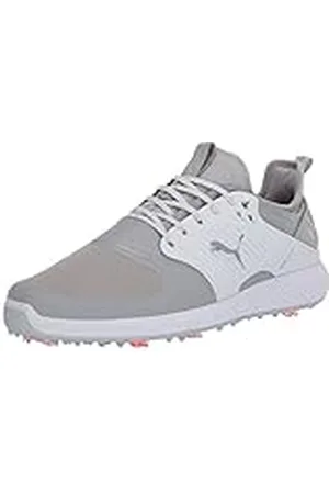 PUMA Ignite Pwradapt Caged golfschoenen voor heren, Grijs Violet Zilver Wit