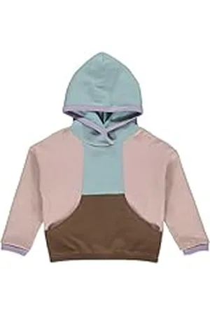 Green Cotton Sweatshirt met capuchon voor meisjes, , 110 cm
