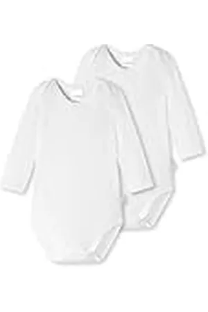 Schiesser Unisex Baby 2 PACK Wickelbody mit Knöpfen - 100% Organic Bio Baumwolle - Größe 56 bis 104