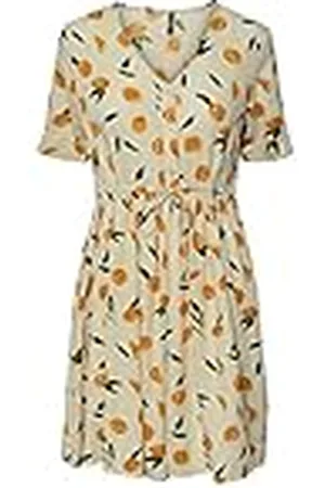 Pieces® Vrouwelijke mini-jurk PCNYA, Birch/Aop: citroen, XS