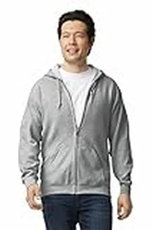 Gildan Heren Fleece sweatshirt met capuchon en rits, stijl G18600, , L