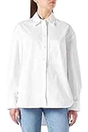 Calvin Klein Jeans Dames CK katoenen overhemdshirt, , XL
