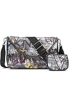 DKNY Bodhi Top Zip Crossbody voor dames, zwart en multi