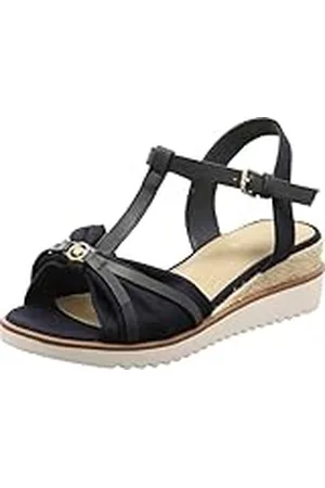 TOM TAILOR Dames 5390290004 sandalen met sleehak, marineblauw, 42 EU, , 42 EU