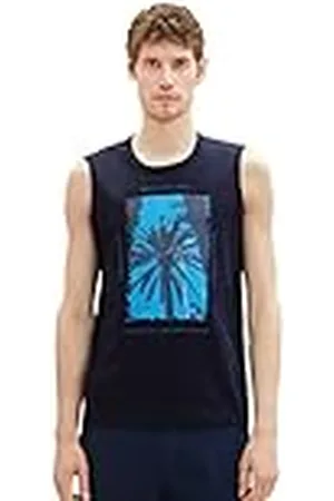 TOM TAILOR Heren 1036399 tanktop, 10668-Sky Captain Blue, L, , L